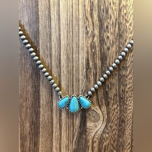 Turquoise on Navajo Strand
Adjustable Length
